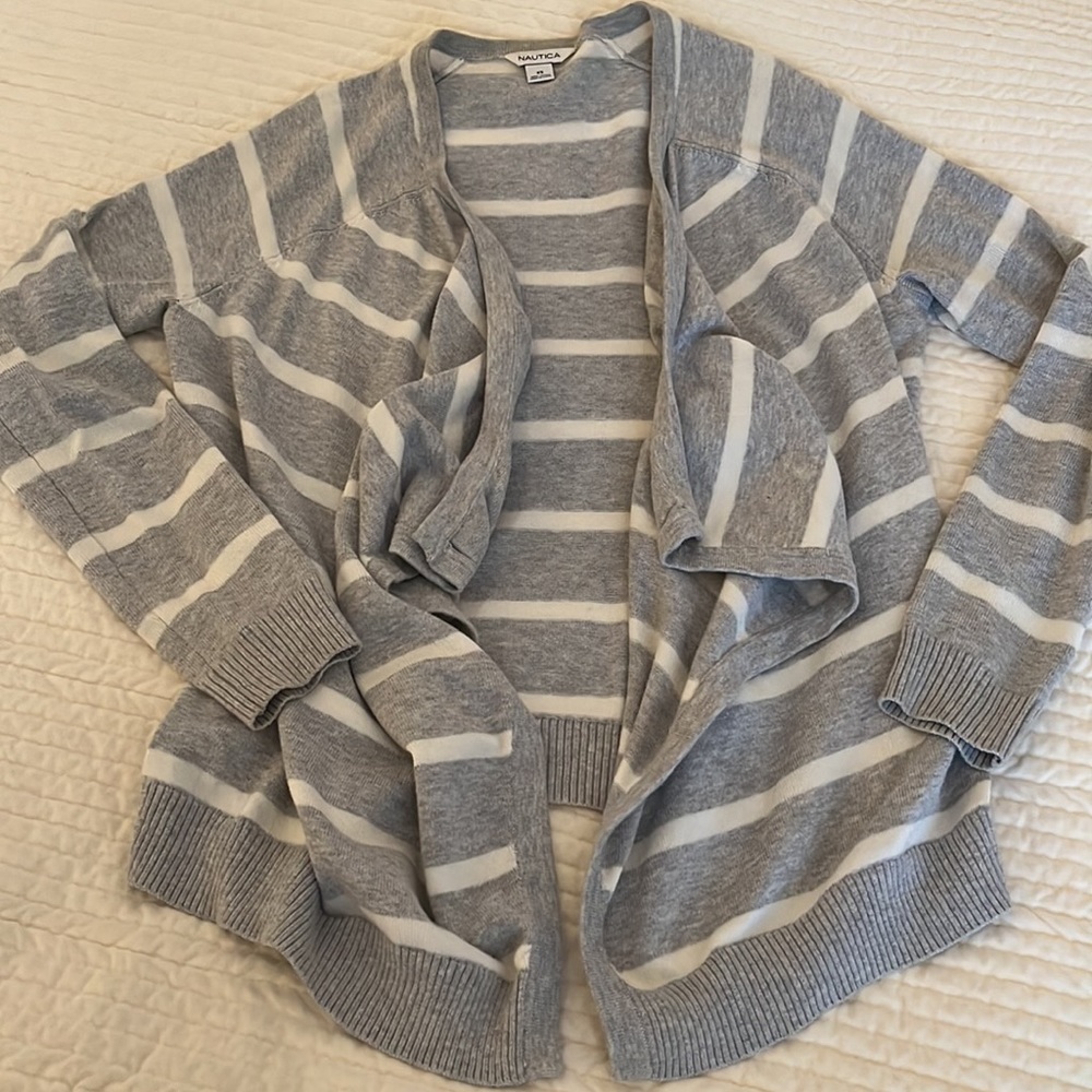 Nautica Long Sleeve Open Cardigan Size Extra Small